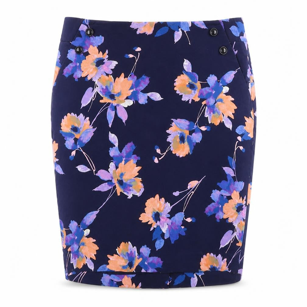 The Limited  Womens Blue Floral  Bandage Skirt Size 10