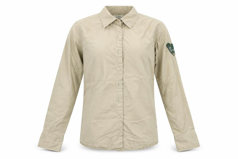 Russell Collection  Mens Beige    Button-Up Size S