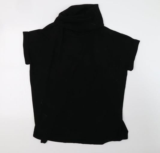 F&F Womens Black  Knit Pullover Sweatshirt Size 12