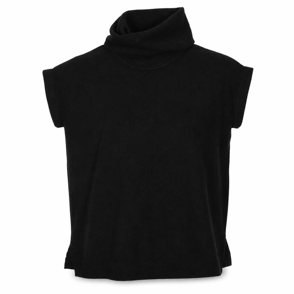 F&F Womens Black  Knit Pullover Sweatshirt Size 12