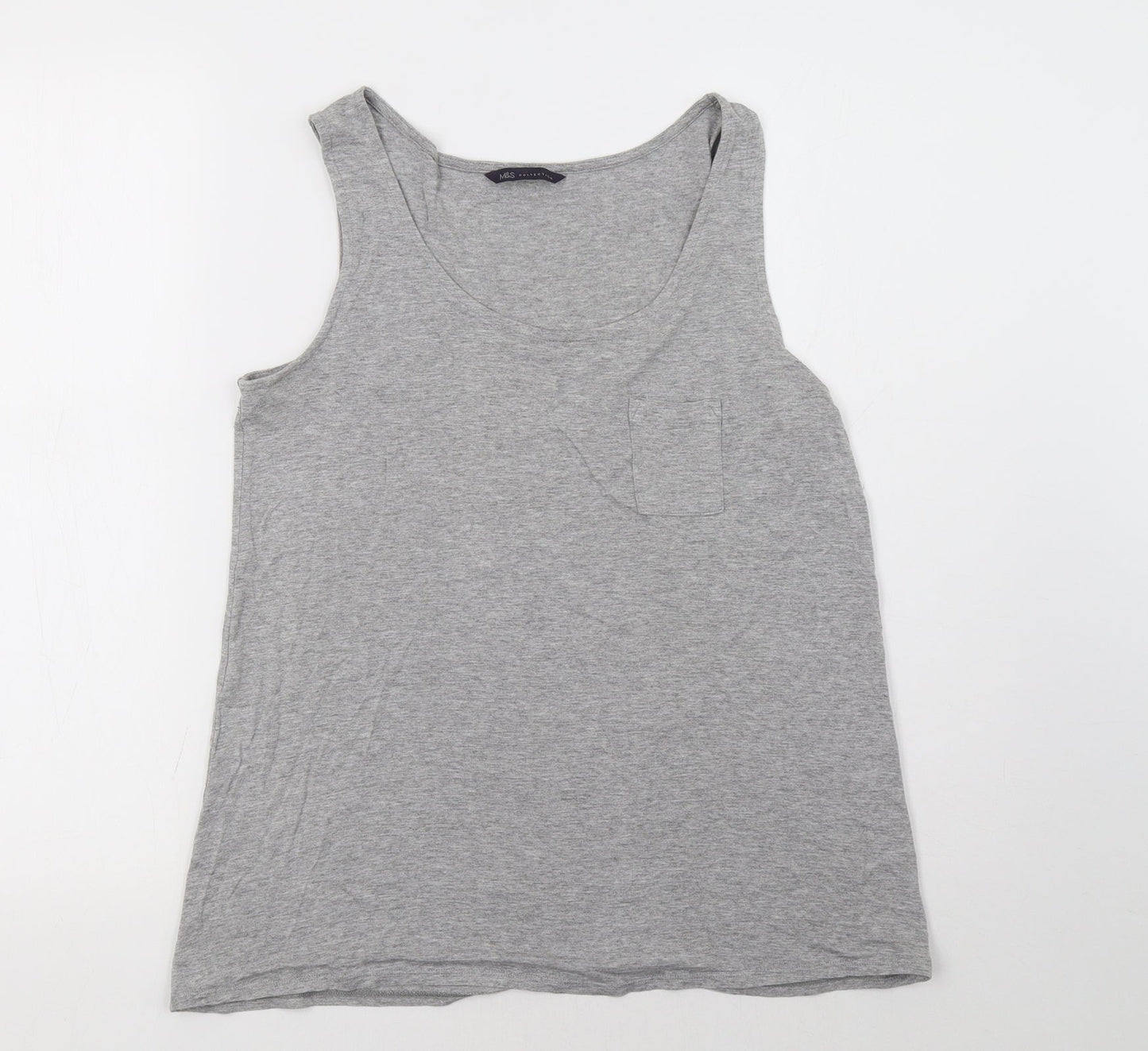 Marks and Spencer Womens Grey   Basic Tank Size 10