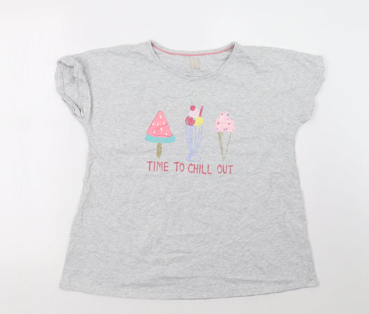 John Lewis Womens Grey    Pyjama Top Size M