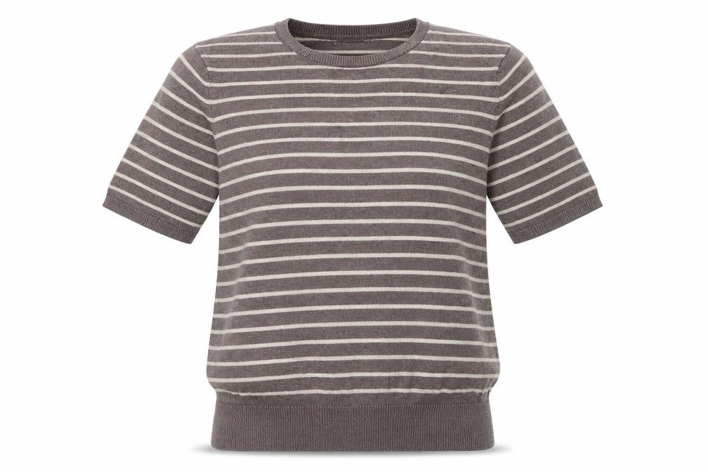 H&M Womens Brown Striped  Pullover Sweatshirt Size S