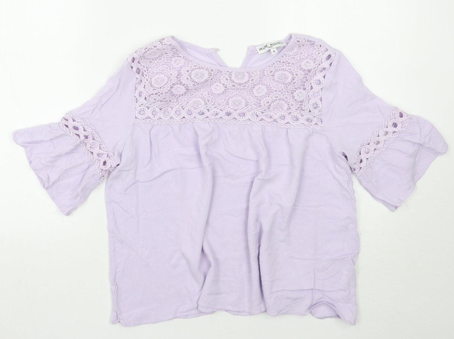 Jaune Rouge Womens Purple   Basic Blouse Size S