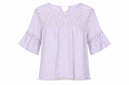 Jaune Rouge Womens Purple   Basic Blouse Size S