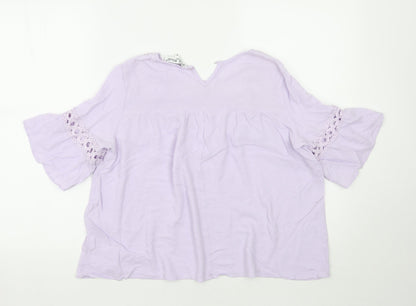 Jaune Rouge Womens Purple   Basic Blouse Size S