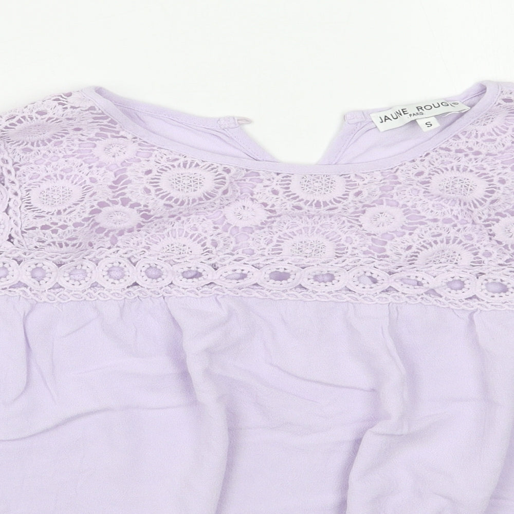 Jaune Rouge Womens Purple   Basic Blouse Size S