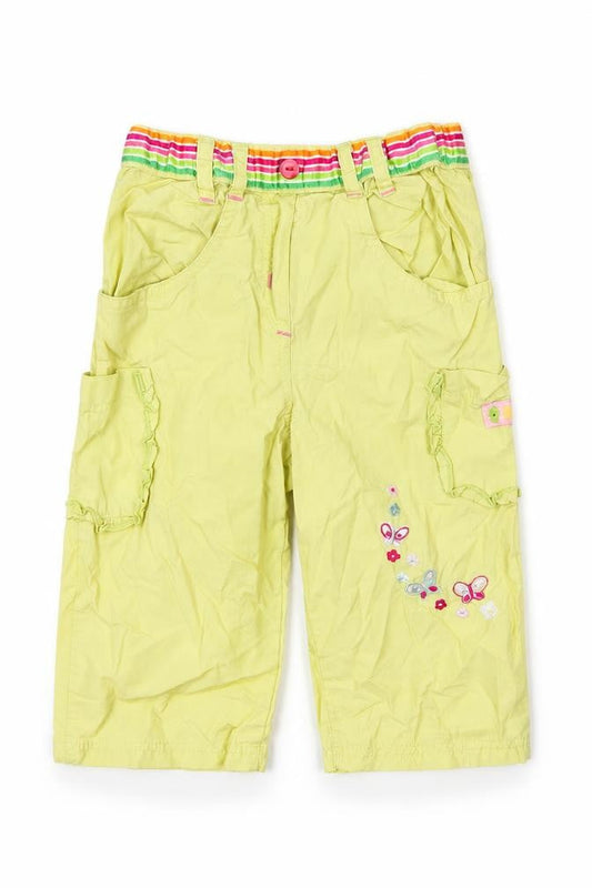 In style Girls Green Floral  Cargo Trousers Size 12-18 Months