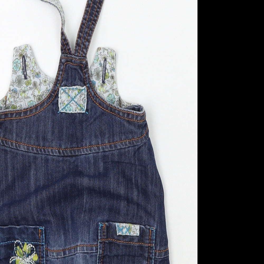 NEXT Girls Blue   Pinafore/Dungaree Dress  Size 6-9 Months