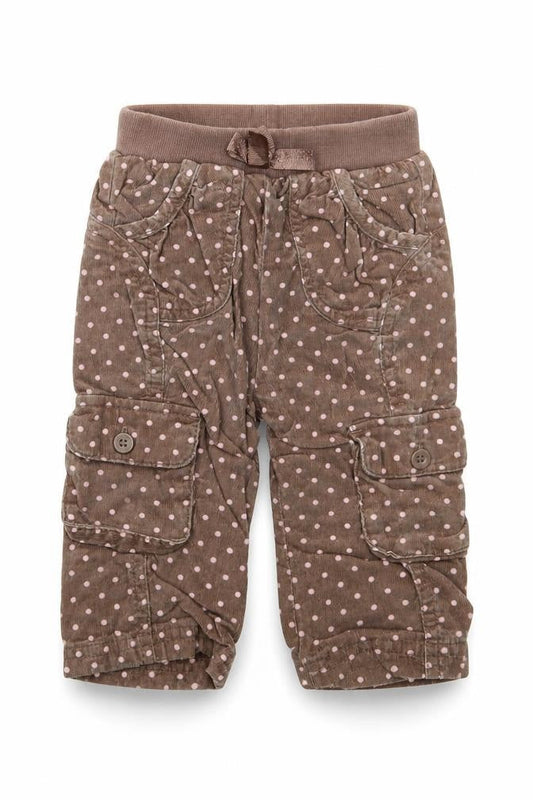 George Girls Black Polka Dot  Cargo Trousers Size 6-9 Months