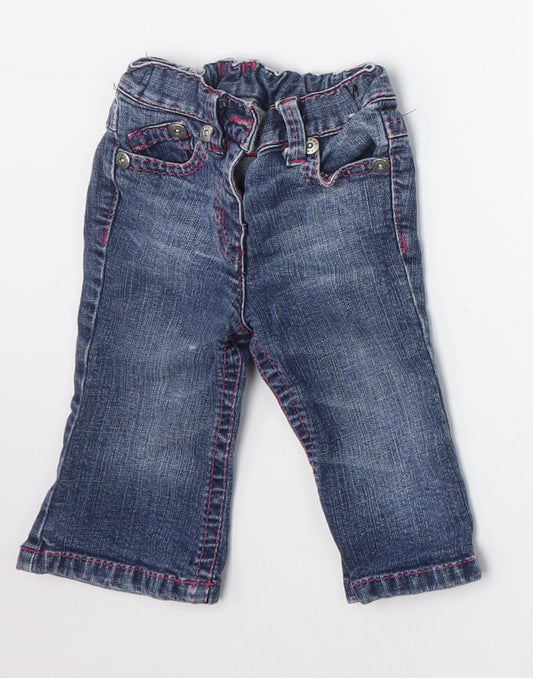 NEXT Girls Blue   Capri Jeans Size 6-9 Months
