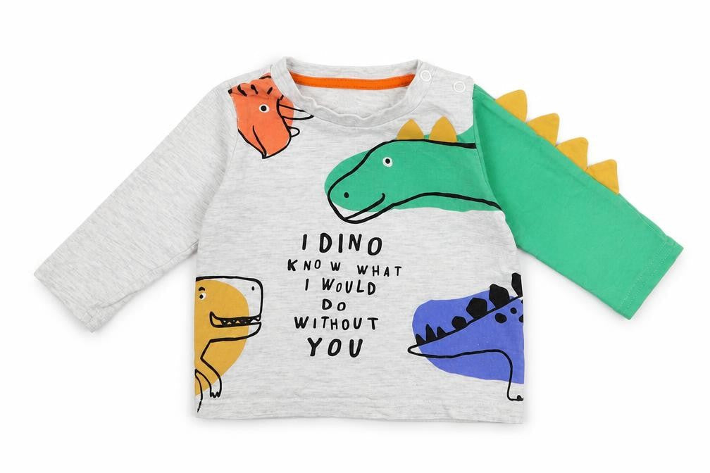 Fred & flo Boys Grey   Basic T-Shirt Size 3-6 Months
