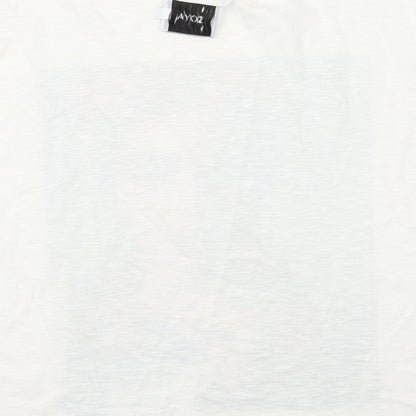 Zoya Womens White   Basic T-Shirt Size L
