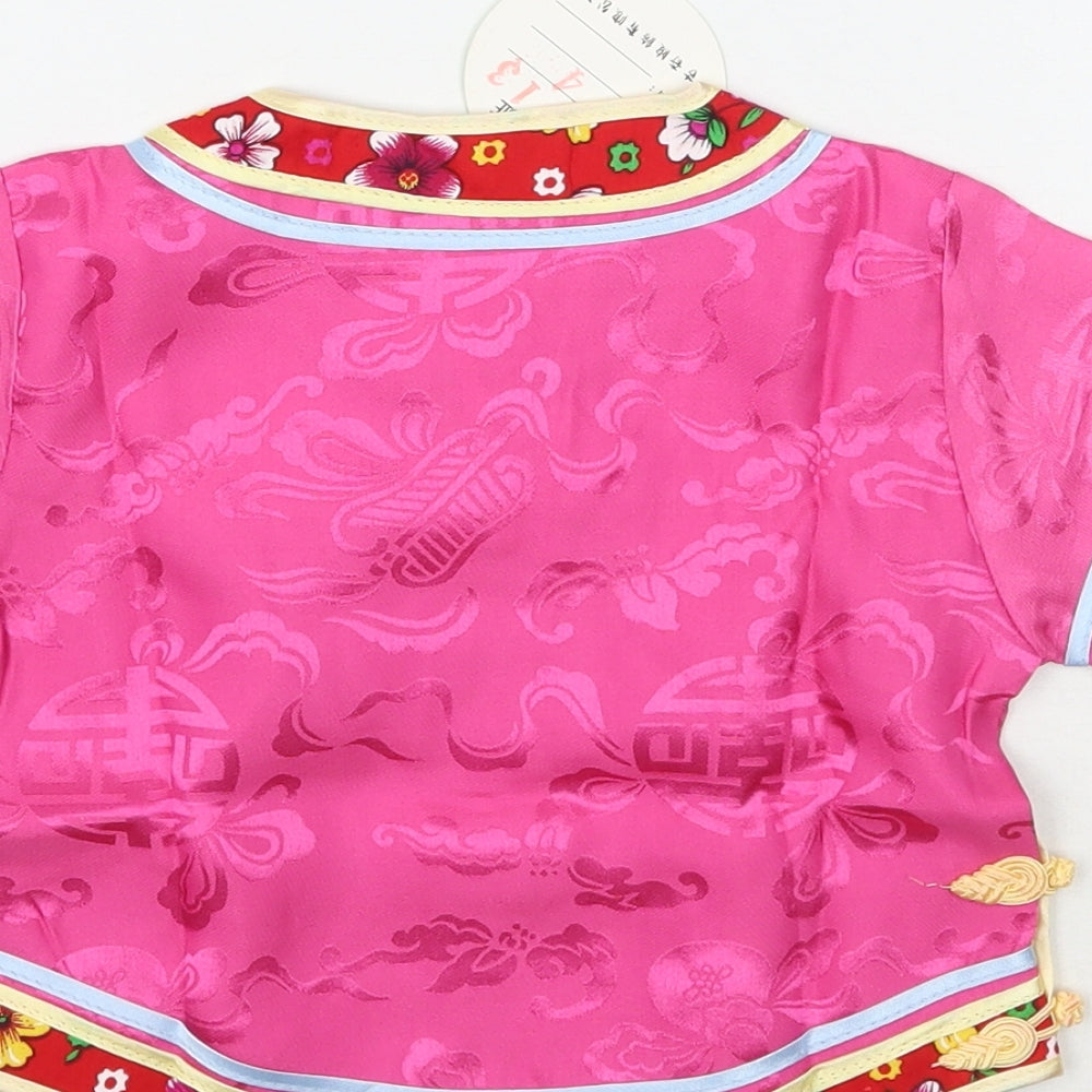Gole gee Girls Pink Floral  Basic T-Shirt Size 4 Years