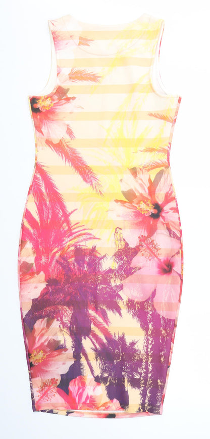 Next Womens Multicoloured   Pencil Dress  Size 8