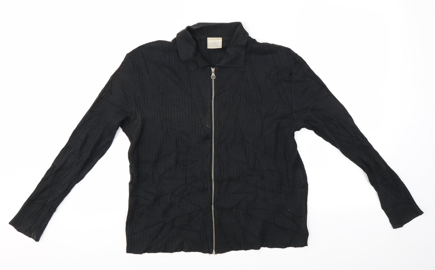 NEXT Womens Black   Full Zip Jumper Size L