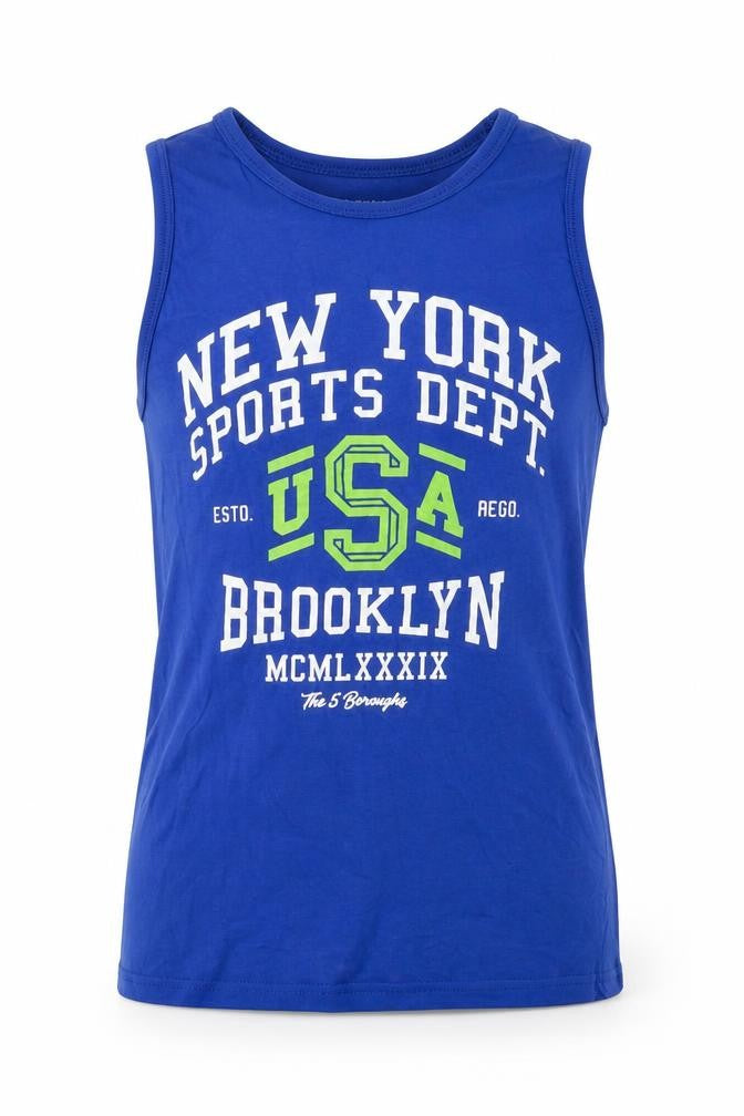 Primark Girls Blue   Basic Tank Size 12-13 Years  - New York