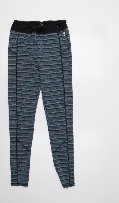 Preloved TU Womens Blue Geometric  Compression Leggings Size 8 L30 in - Front