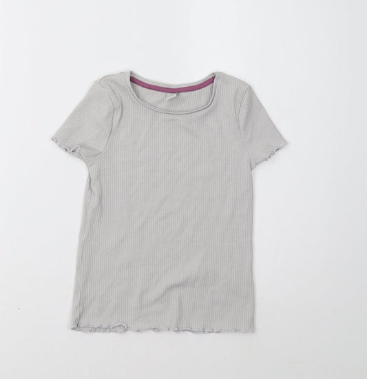 TU Girls Grey   Basic T-Shirt Size 6-7 Years