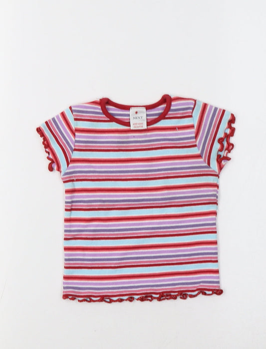 NEXT Baby Multicoloured Striped  Basic T-Shirt Size 6-9 Months