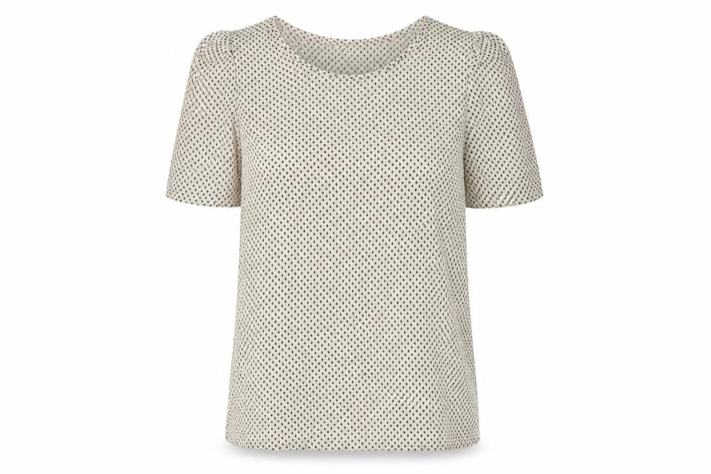 H&M Womens Beige Geometric  Basic Blouse Size M
