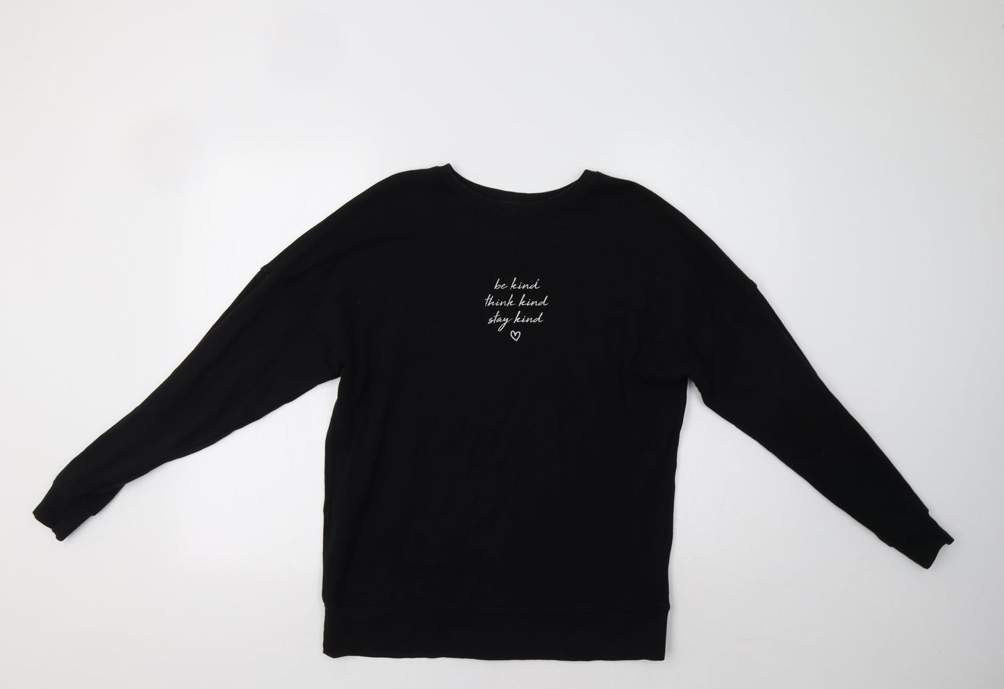 New Look Womens Black   Pullover Sweatshirt Size 8  - Be Kind