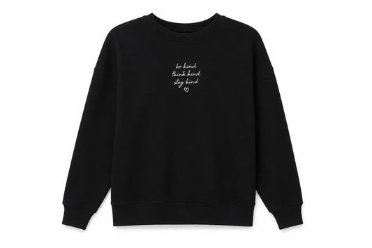 New Look Womens Black   Pullover Sweatshirt Size 8  - Be Kind