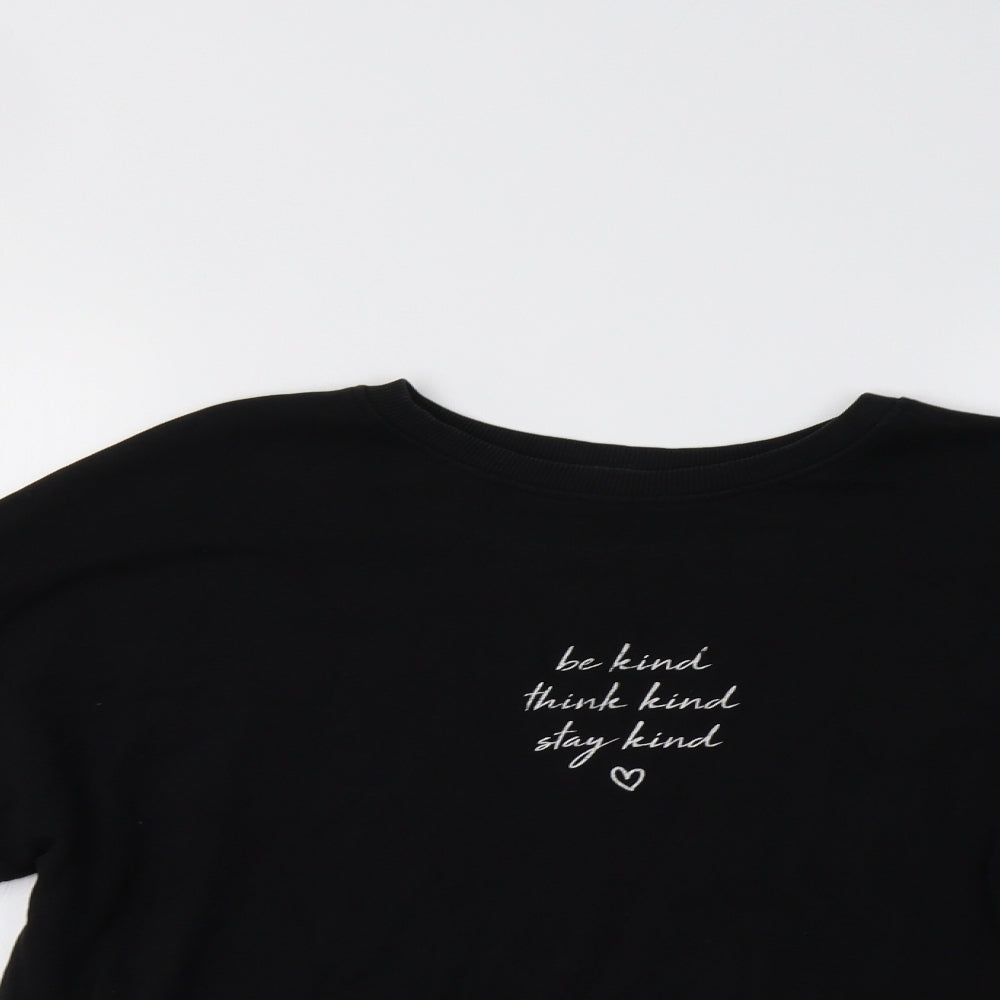 New Look Womens Black   Pullover Sweatshirt Size 8  - Be Kind