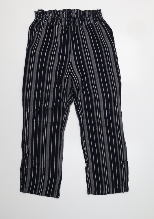 BHS Womens Blue Striped  Trousers  Size 10 L28 in