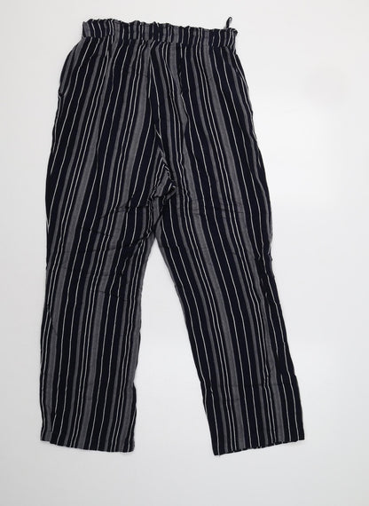 BHS Womens Blue Striped  Trousers  Size 10 L28 in