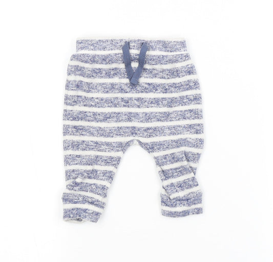 George Baby Blue Striped  Sweatpants Trousers Size 3-6 Months