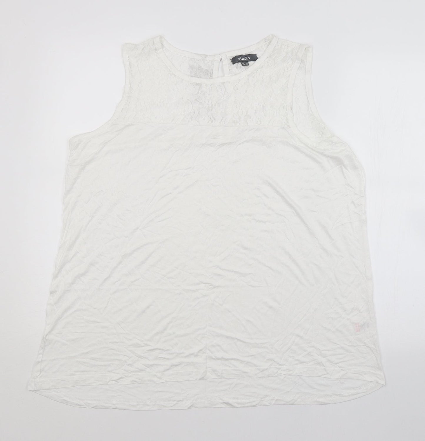 Studio Womens White   Basic Blouse Size 16