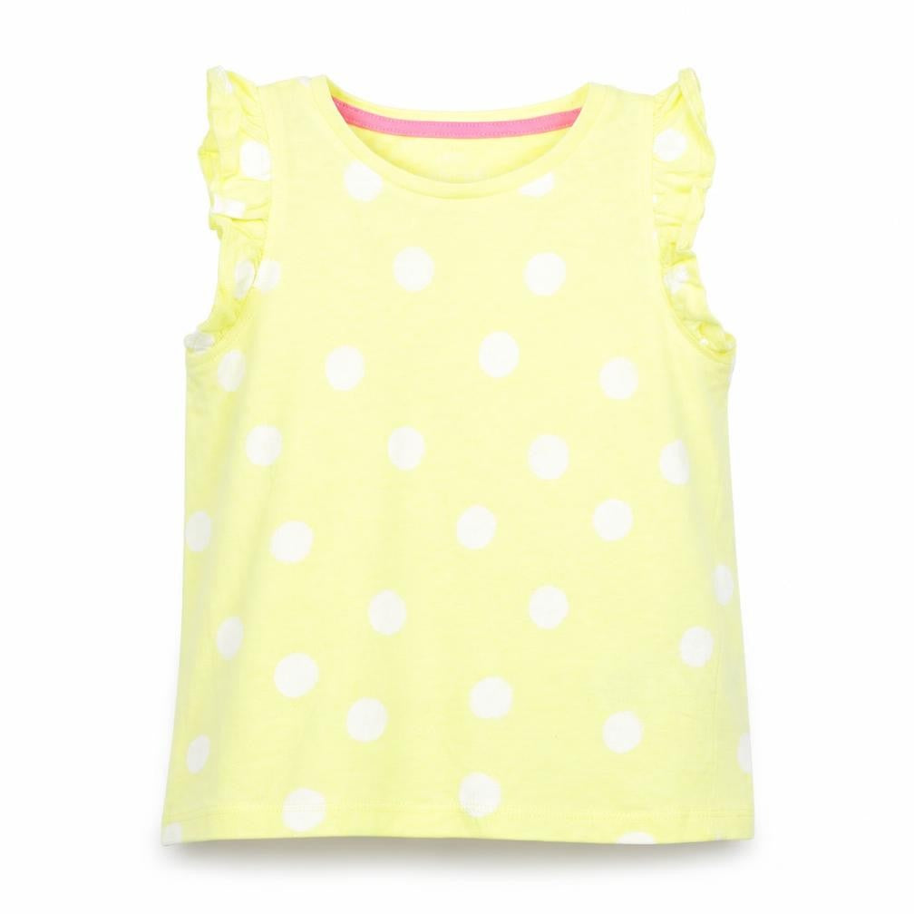 Marks & Spencer Girls Yellow Spotted  Basic Tank Size 2-3 Years