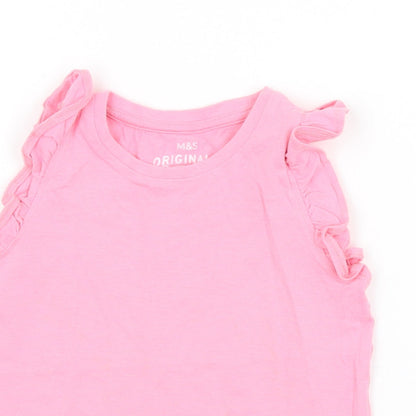 Marks & Spencer Girls Pink   Basic Tank Size 2-3 Years
