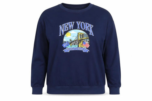SHEIN Womens Blue   Pullover Hoodie Size L  - NEW YORK