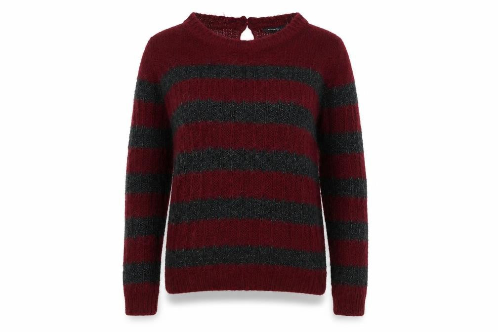 Manhgo Womens Multicoloured Striped  Pullover Jumper Size M