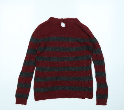 Manhgo Womens Multicoloured Striped  Pullover Jumper Size M