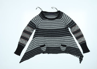 Next Womens Multicoloured Striped  Pullover Jumper Size 10