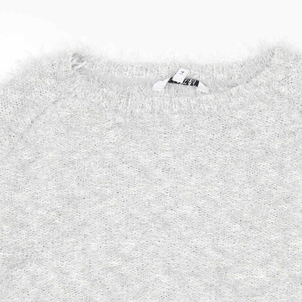 Debenhams Womens Silver   Pullover Jumper Size 14
