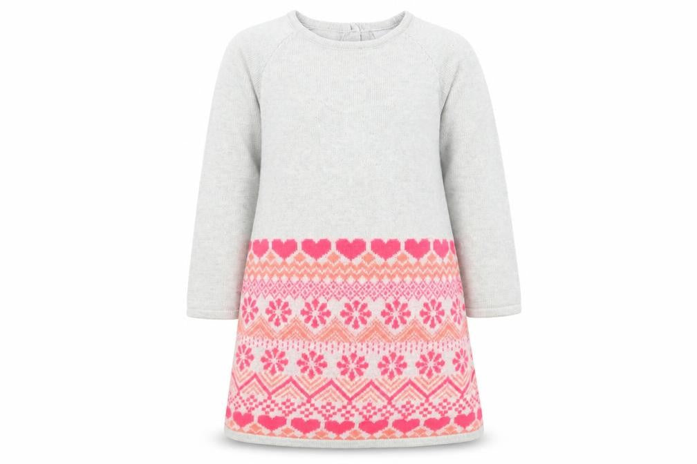 Preowrn Girls Multicoloured Argyle/Diamond  Jumper Dress  Size 18-24 Months