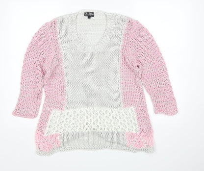 Casamia Womens Multicoloured Pullover Jumper Size L