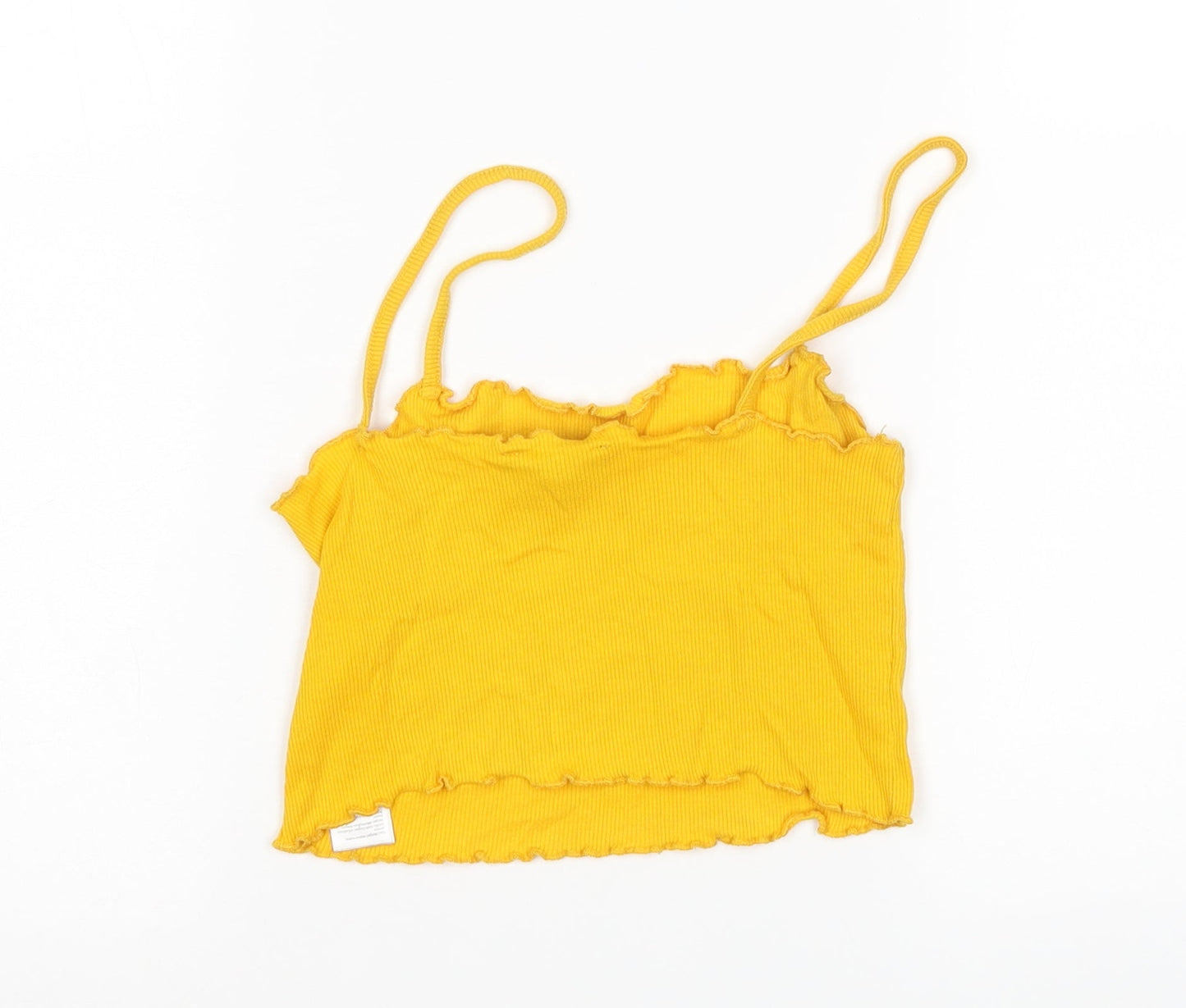 Topshop Womens Yellow   Cropped Tank Size 8