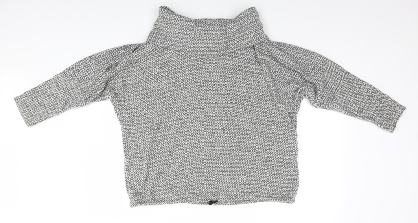 Apricot Womens Grey Geometric  Pullover Jumper Size S