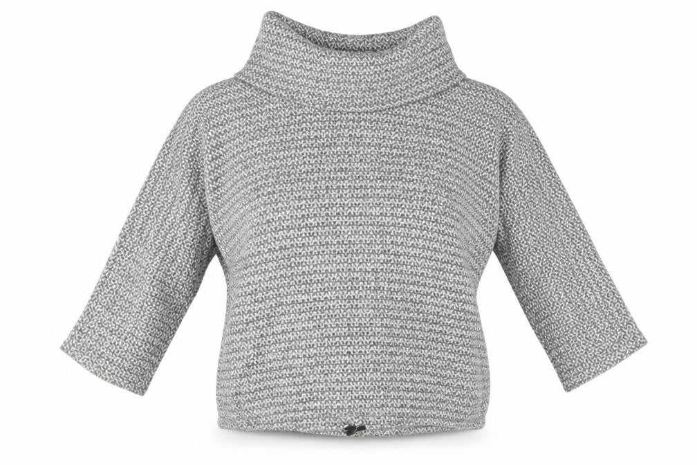 Apricot Womens Grey Geometric  Pullover Jumper Size S