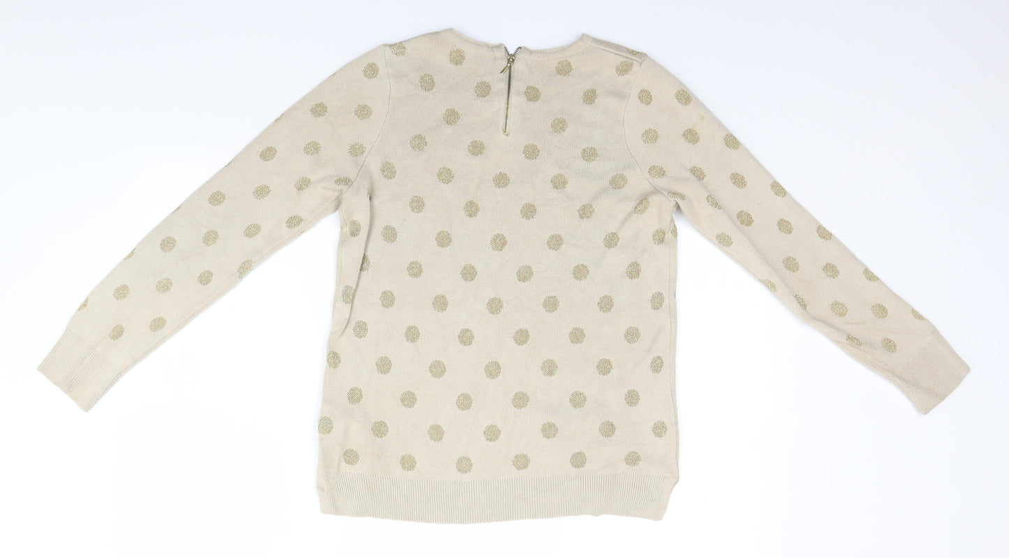 LC Waikiki Womens Green Polka Dot  Pullover Jumper Size M
