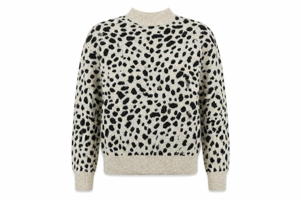 Dorothy Perkins Womens Grey Animal Print  Pullover Jumper Size 8