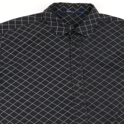 Freeport Mens Grey Check   Button-Up Size L