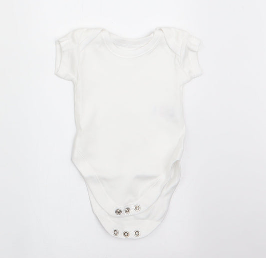 George Baby White   Romper One-Piece Size Newborn  - Tiny Baby