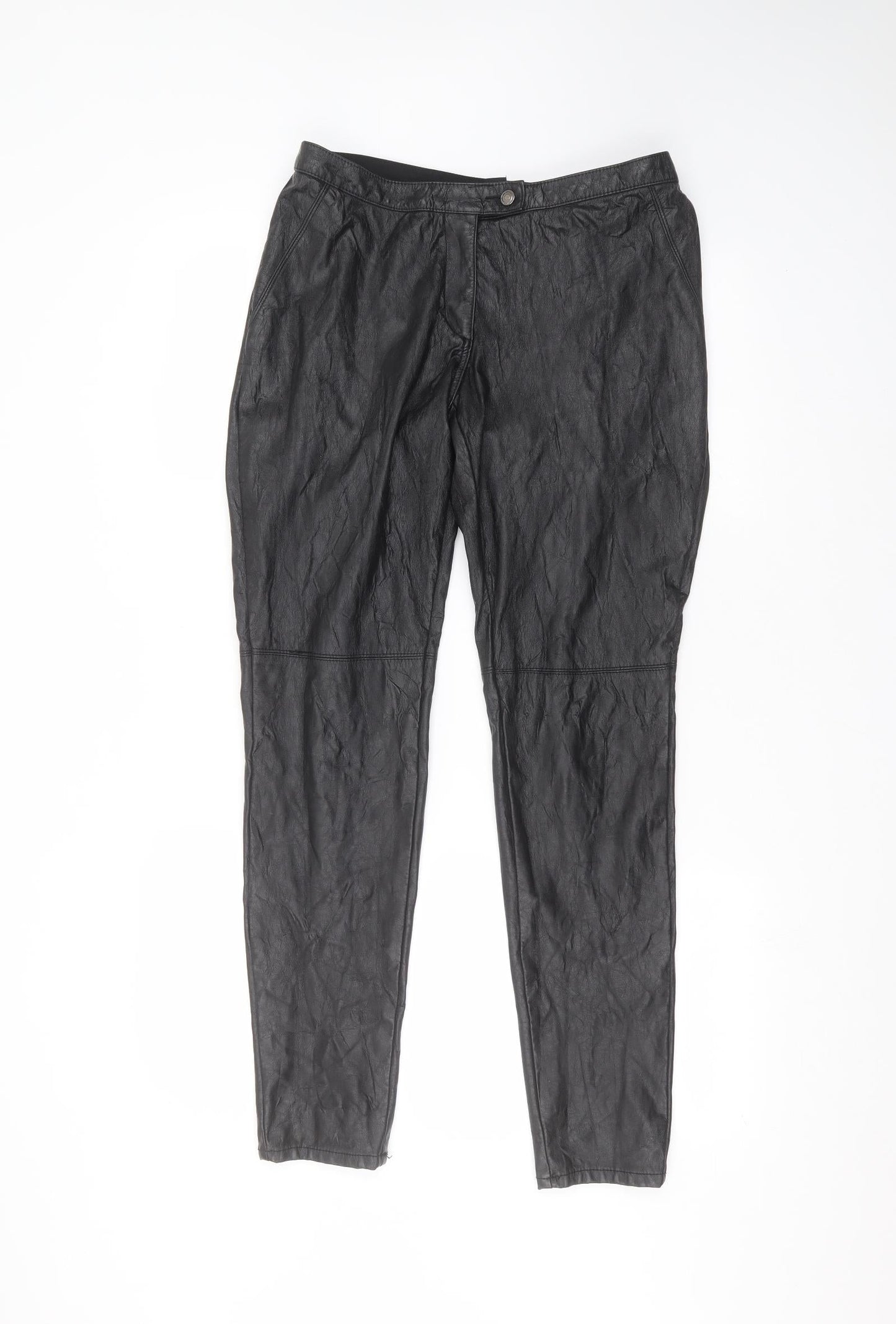 H&M Womens Black   Trousers  Size 12 L29 in