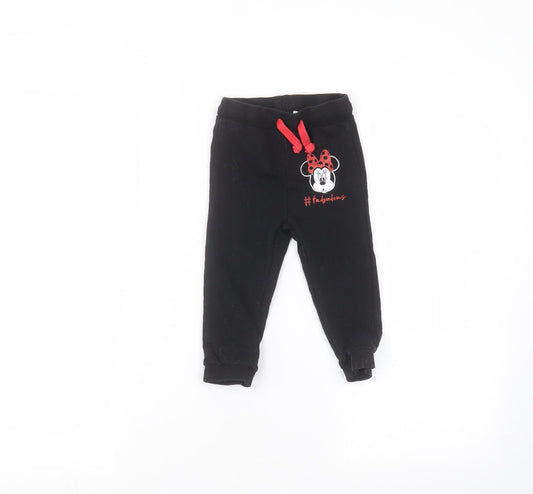 Disney Baby Black   Sweatpants Trousers Size 12-18 Months